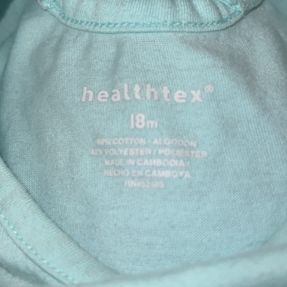 Girls Healthtex Pale Green Dress Size 18 Months - Picture 3 of 3